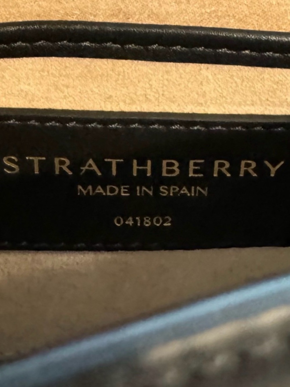 Strathberry East West Mini Black Leather Gold Hardware - Picture 10 of 11
